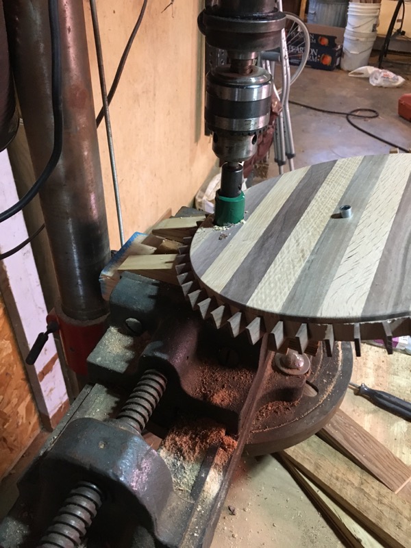 Cutting hole in gear